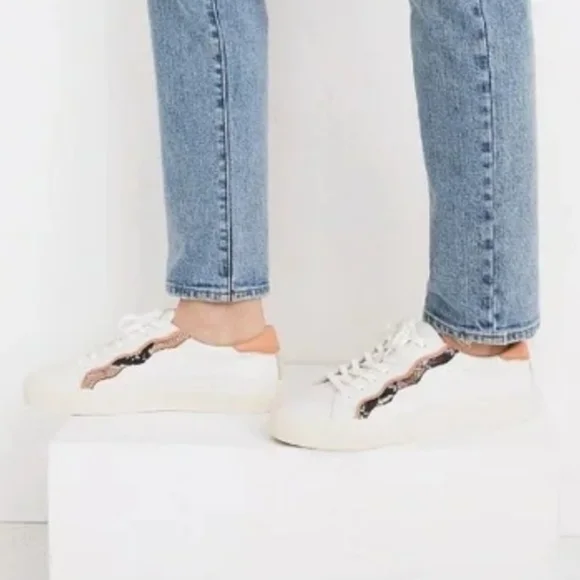 NIB! Madewell snake skin sidewalk sneaker - Picture 3 of 6